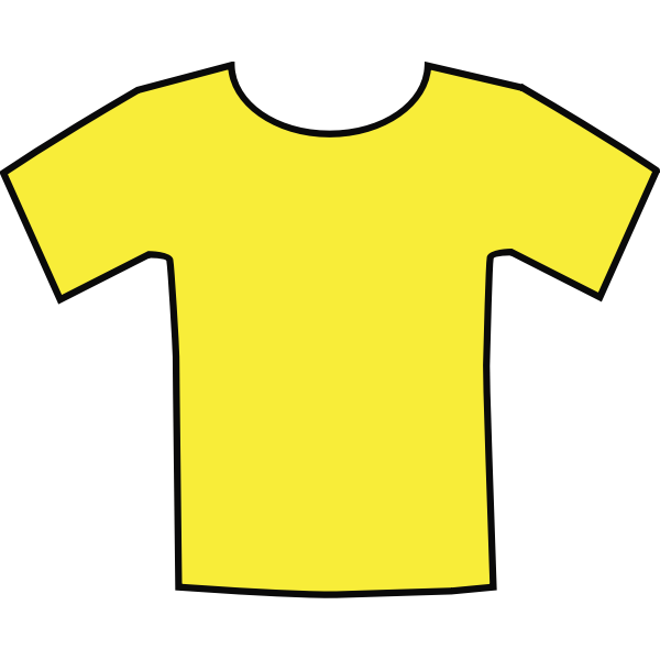 Yellow t-shirt vector clip art