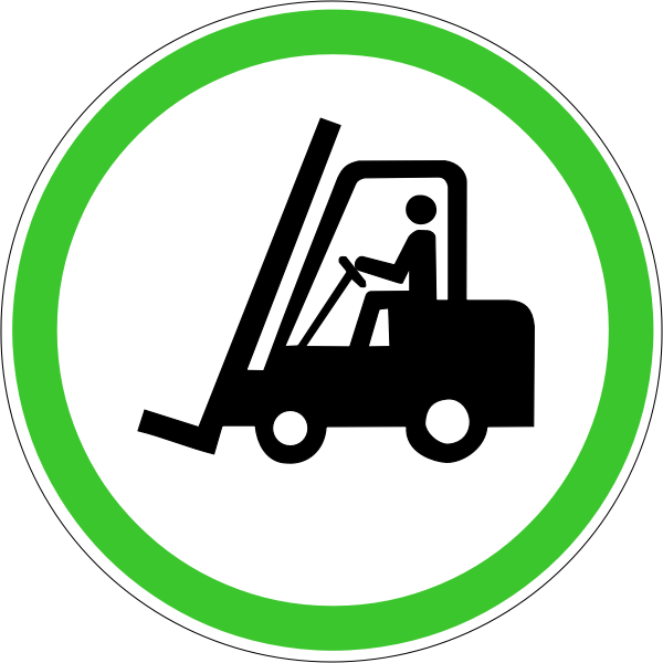 Forklift sign
