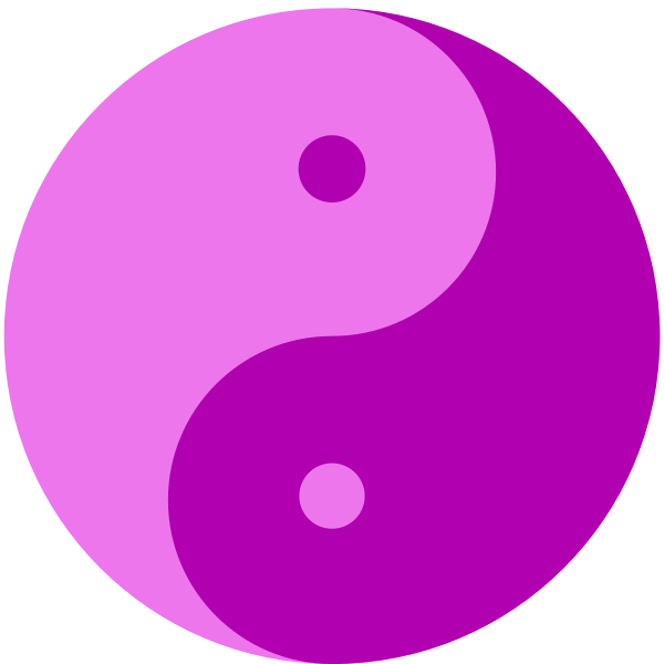 yin yang magenta