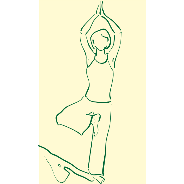 Yoga Pose with Tree SVG - Free SVG files