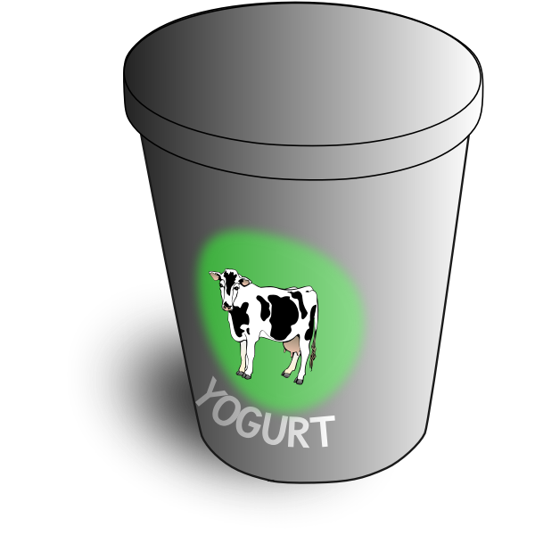 Vector illustration of yogurt cup