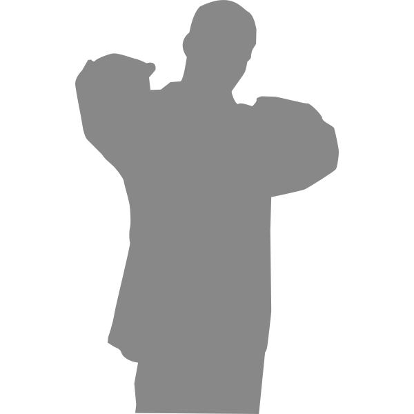 Silhouette vector illustration of rapper