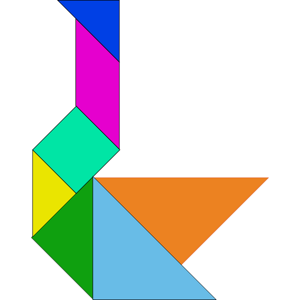 Tangram geometric shape