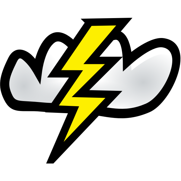 Thunder weather vector icon