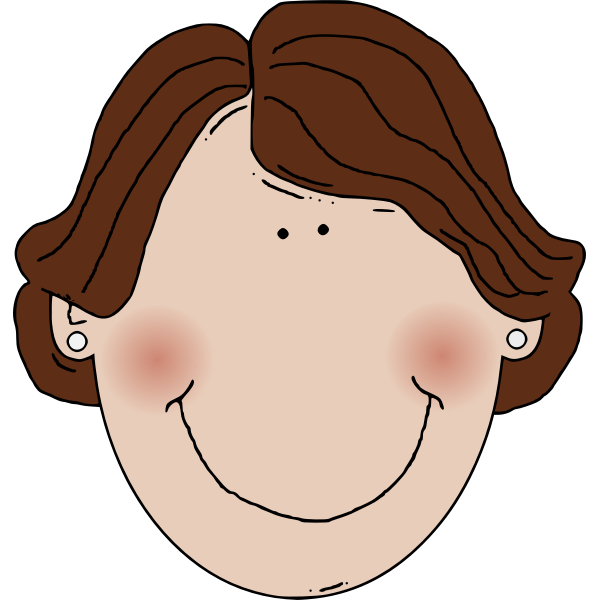 Cartoon vector image of middle aged woman