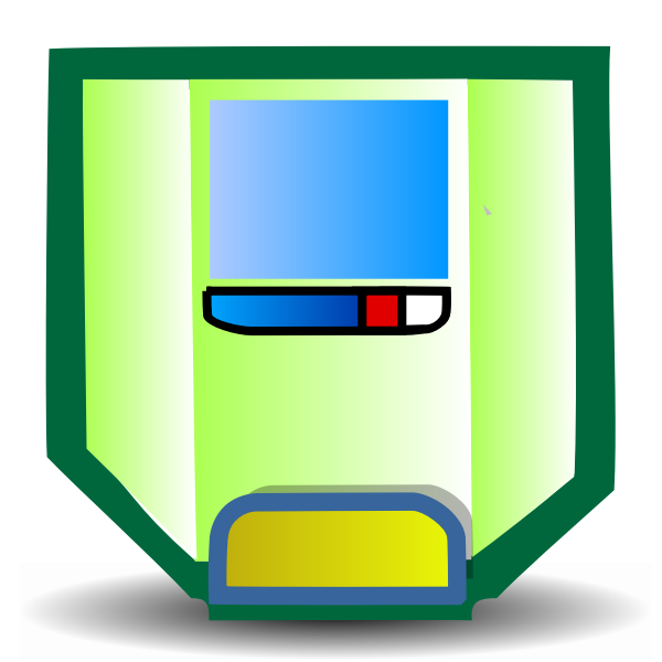 Vector clip art of green zip mount sign
