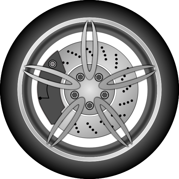 Car wheel in gray color