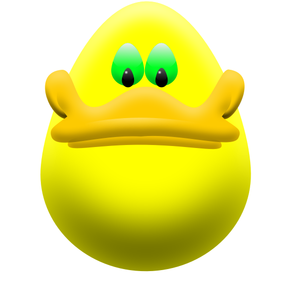 Easter egg duck vector clip art