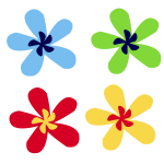 Colored flowers
