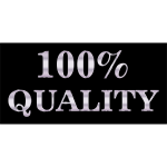 100 Percent Quality Typography Silver