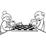 Chess coloring book image