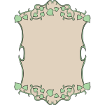 Vector image of garden leaves decorative border
