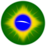 Rounded Brazil flag vector illustration