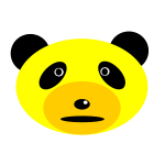 Yellow panda's head