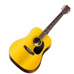 Acoustic guitar photo-realisitc vector drawing