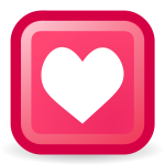 Heart shape in a rectangle vector image