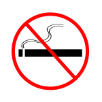 Vector clip art of banned cigarettes label