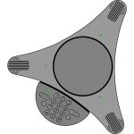 Vector graphics of conference office phone