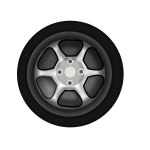 Car wheel vector image