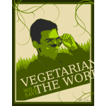 Vegetarianism poster vector image