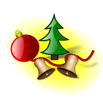 Christmas bells and balls vector