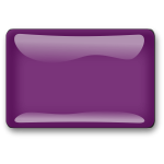 Gloss violet square button vector image
