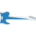 Blue electric guitar vector graphics