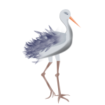 Vector illustration of a stork