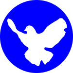 Dove in blue circle