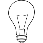 Light bulb outline shape