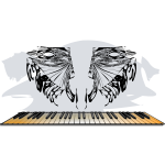 Evil piano keyboard vector image