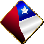 Chilean Flag Pin Vector