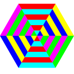 Hexgon triangle stripes