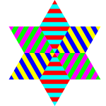 hexagram triangle stripes