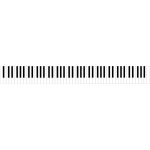 88-key piano keyboard vector image