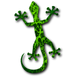 Green lizard vector clip art