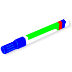 Blue marker vector image