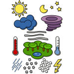Weather forecast symbols