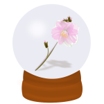 Vector drawing of flower globe