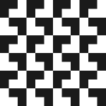 Black and white geometrical fields