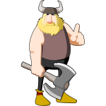 Viking warrior vector image