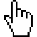 Vector clip art of finger as mouse pointer