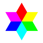 6 color diamond hexagram