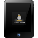 Linux tablet PC vector image