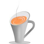 Hot drink in a cup vector graphics