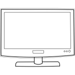 Flat screen television set vector image