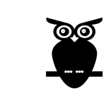 Vector illustration of black owl
