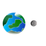 Planet with moon