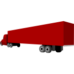 Truck and trailer vector clip art