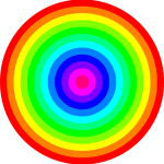 12 color rainbow circles